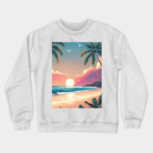 Beach, Tropical ocean Crewneck Sweatshirt